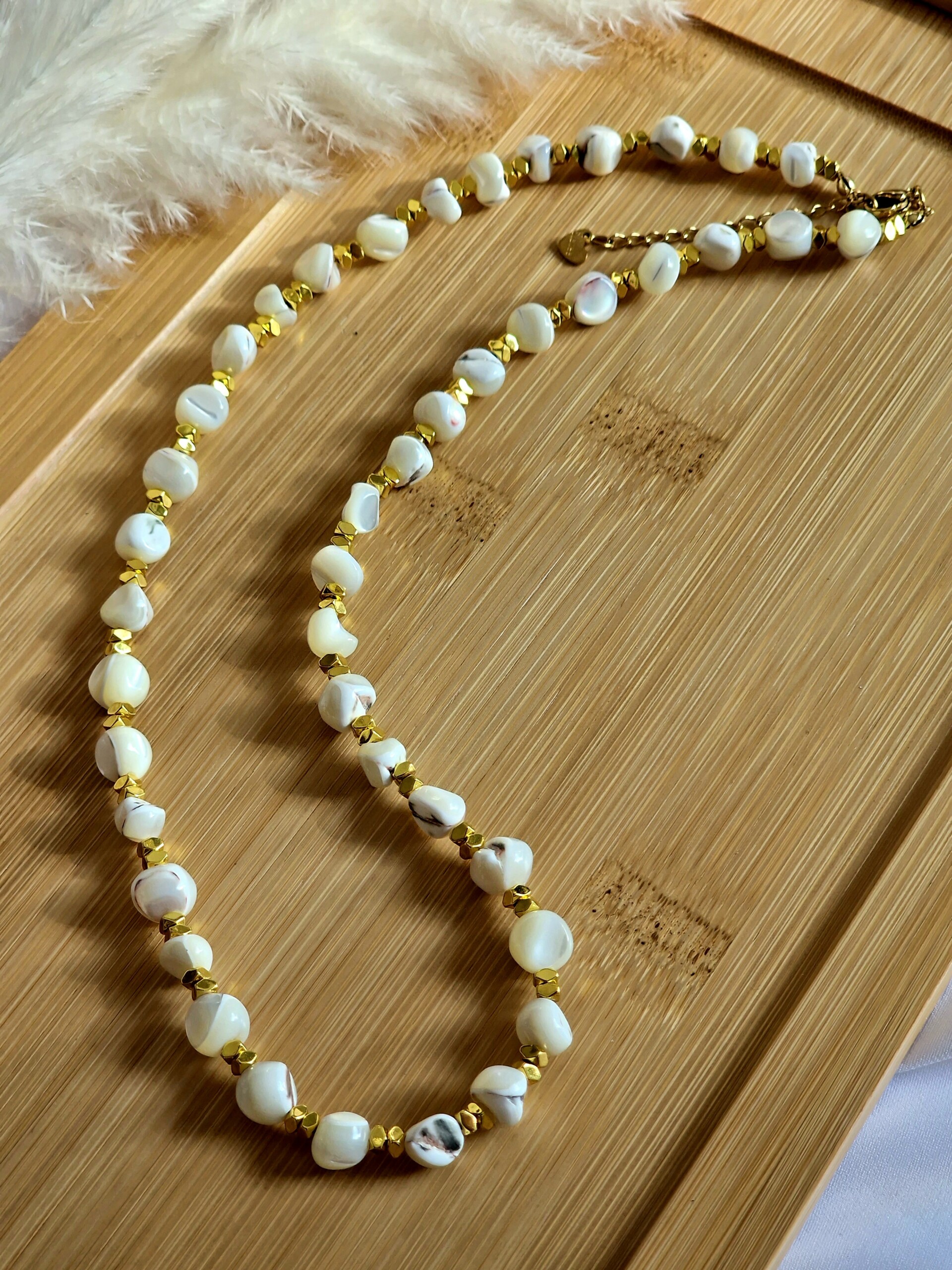 Naszyjnik Masa perłowa, Hematyt - obrazek 2