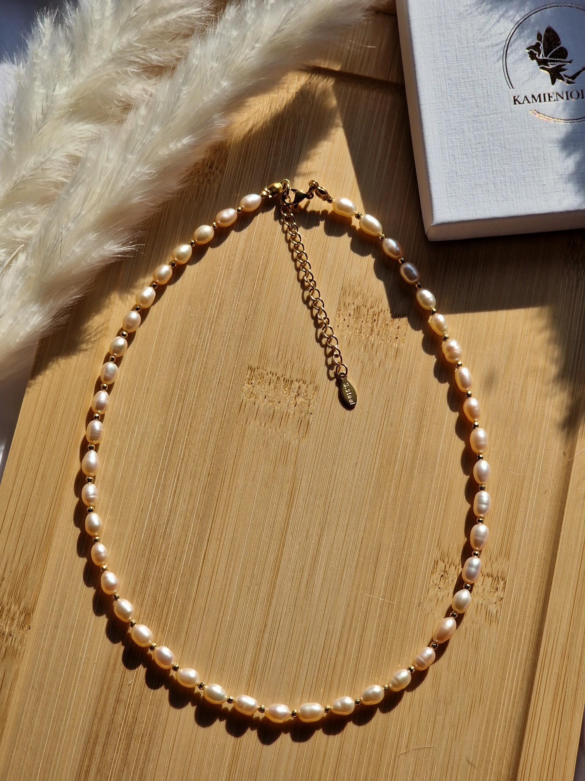 Naszyjnik Perła naturalna, Hematyt