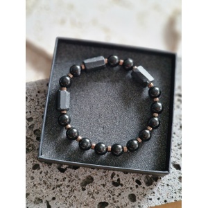 Bransoletka męska Turmalin, Hematyt