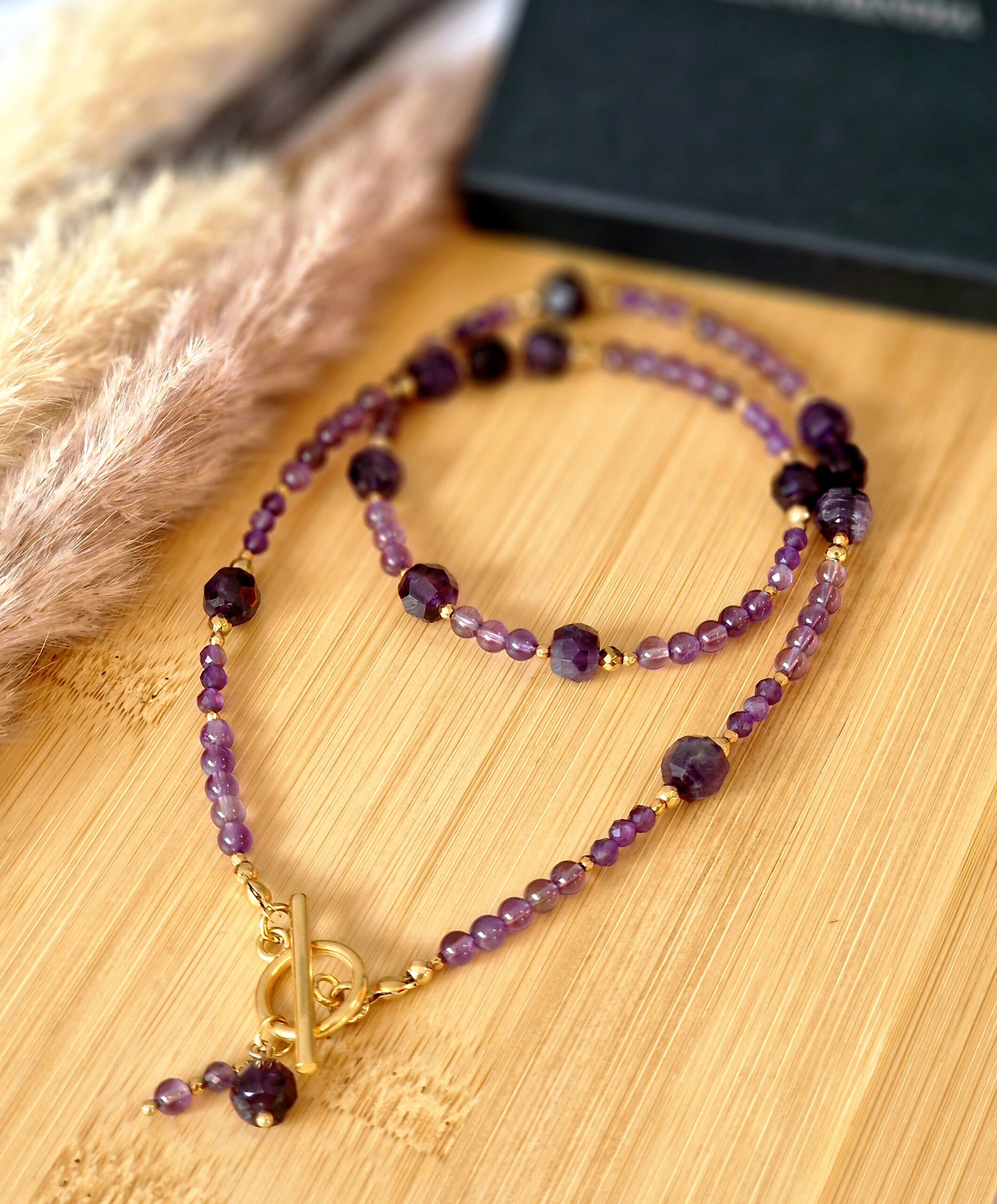 Naszyjnik Ametyst Hematyt