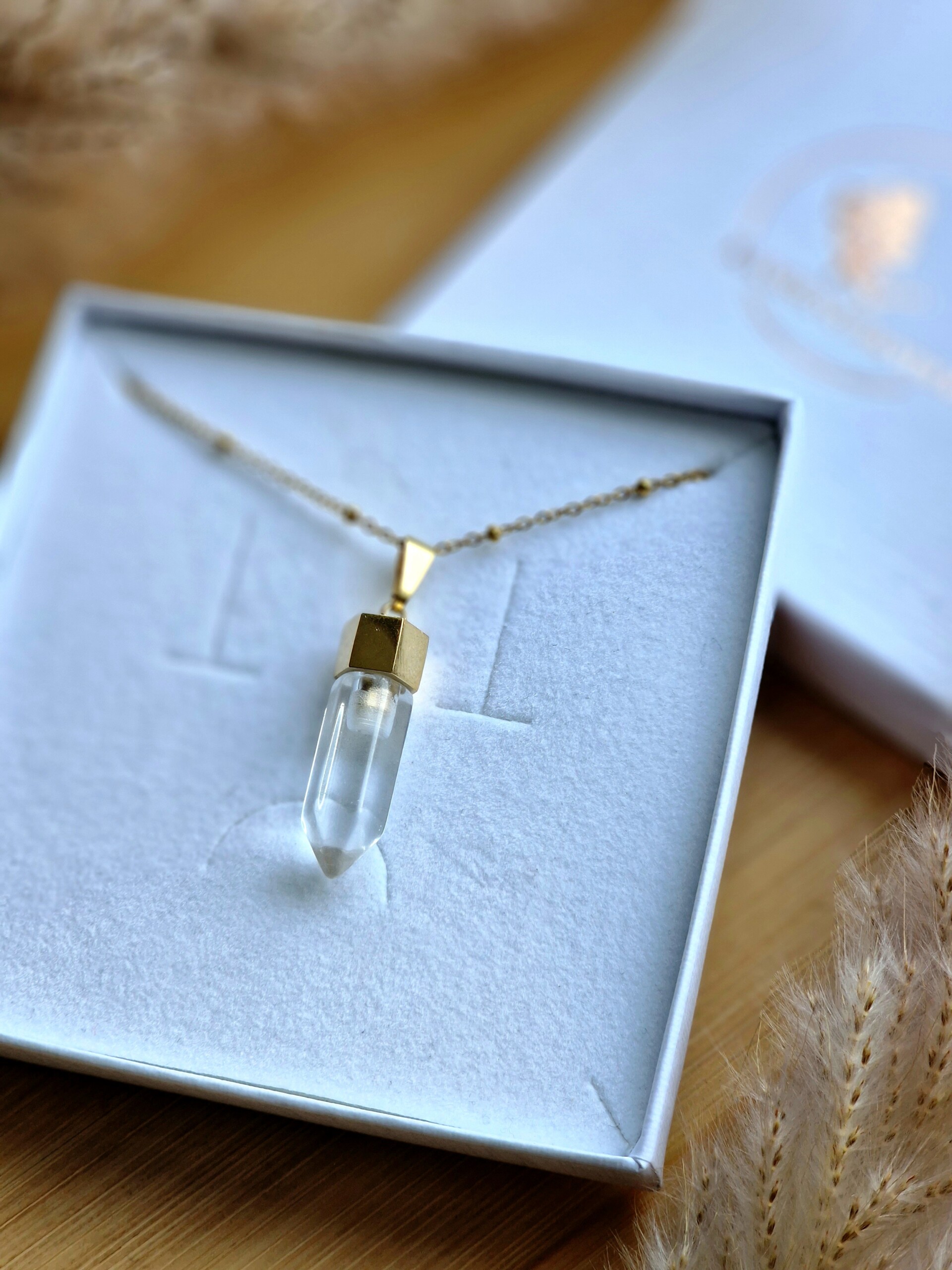 Naszyjnik Kryształ górski grot