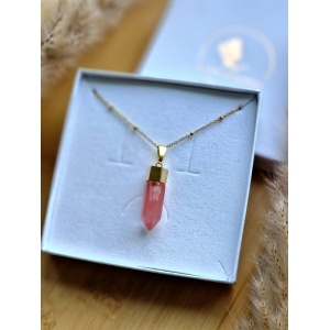 Naszyjnik Kwarc arbuzowy grot