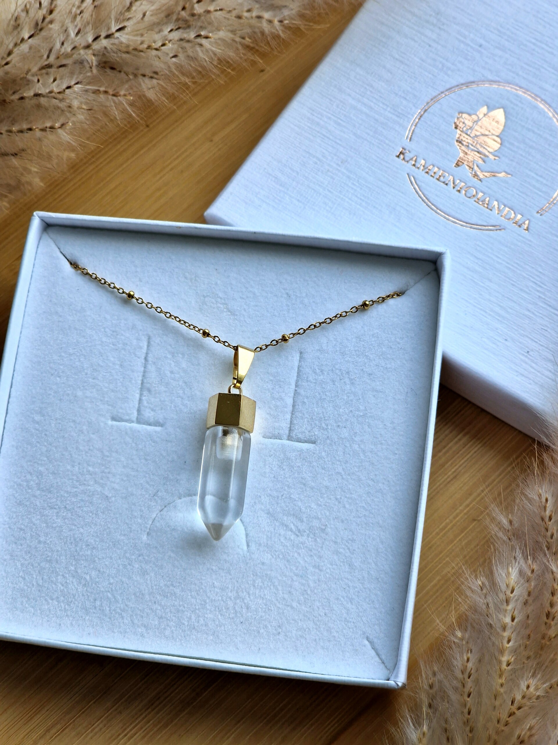 Naszyjnik Kryształ górski grot