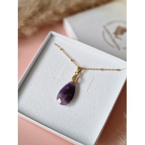 Naszyjnik Ametyst łezka