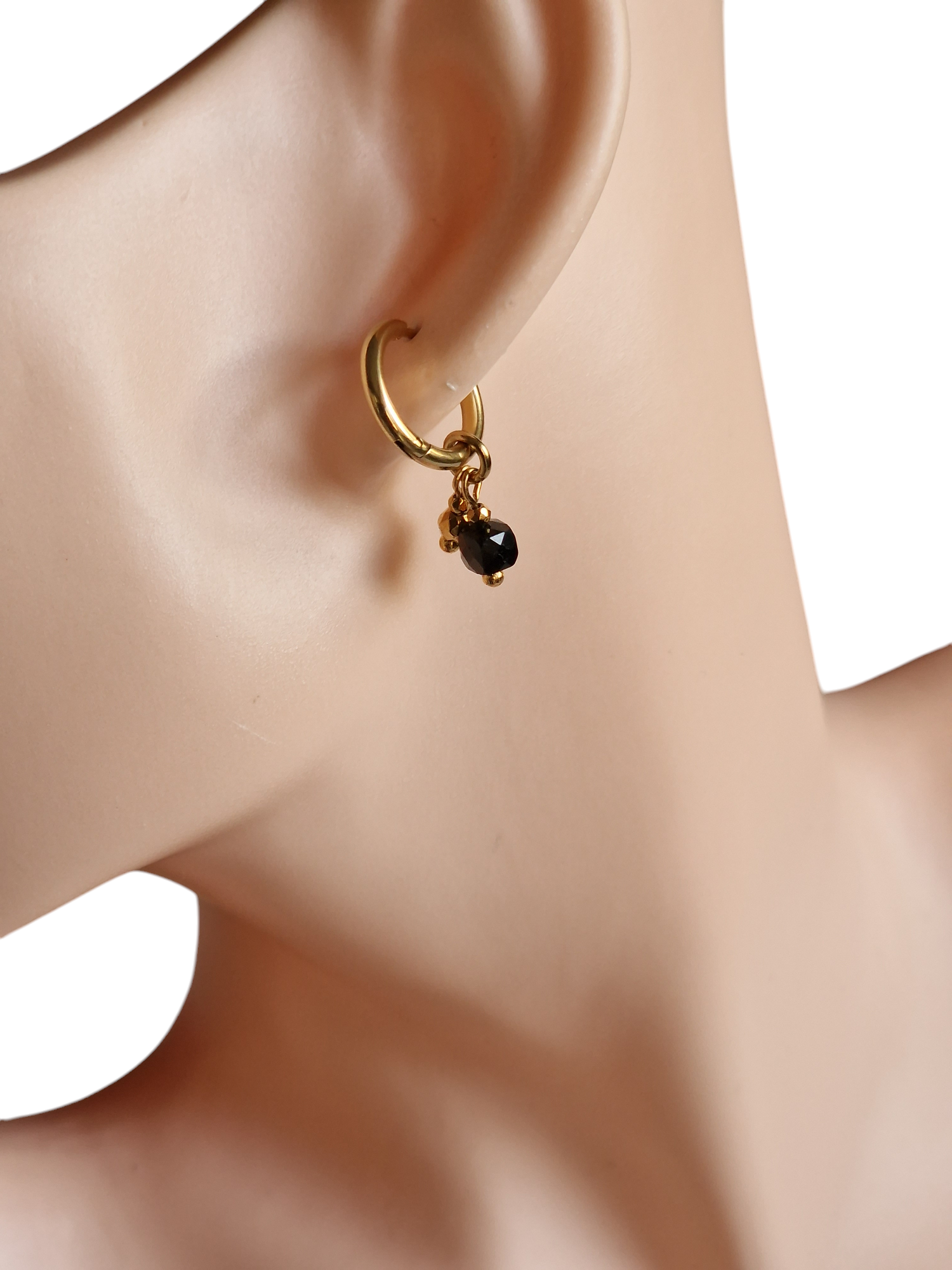 Kolczyki Turmalin kostka Hematyt - obrazek 2