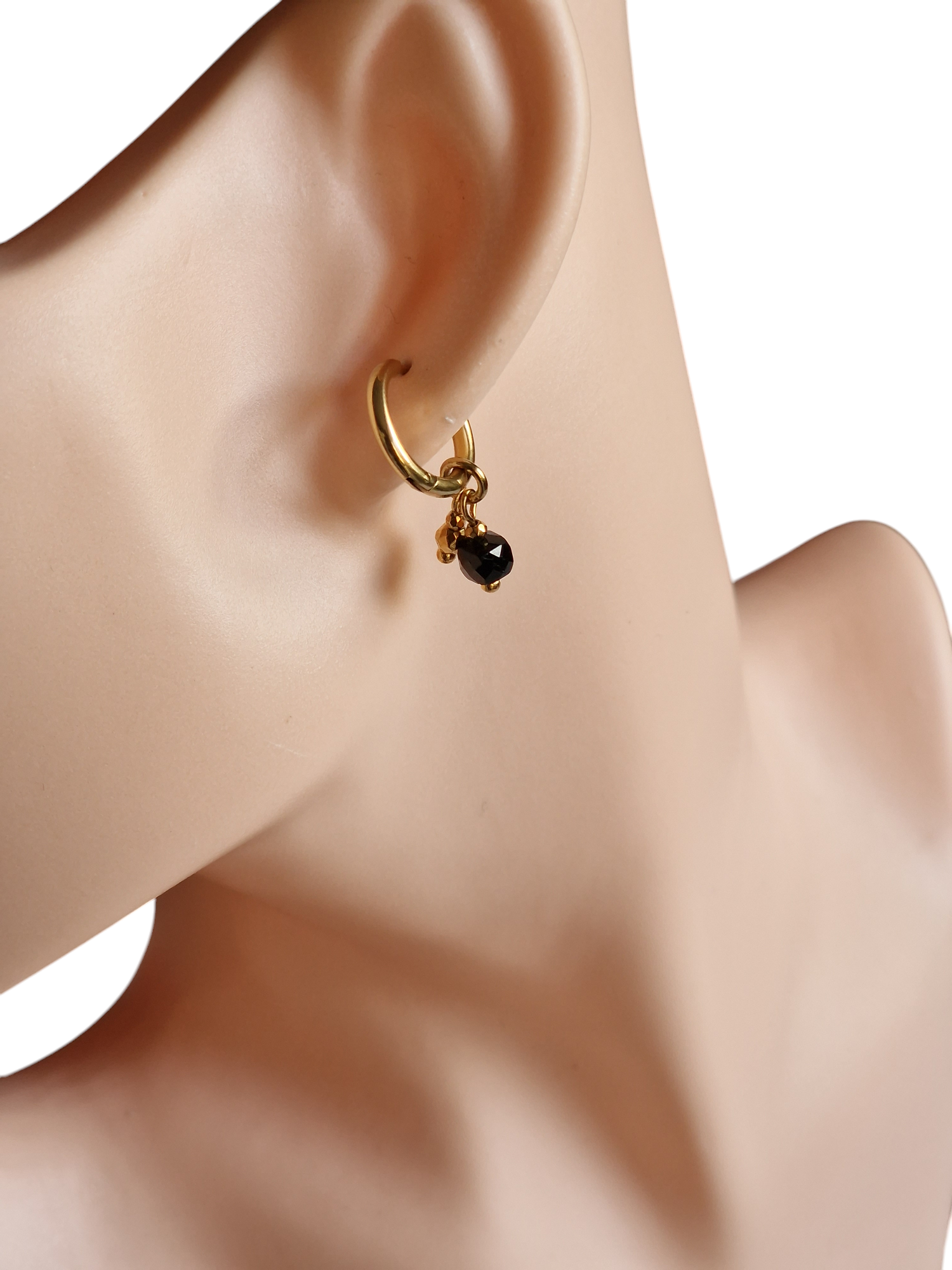 Kolczyki Turmalin kostka Hematyt - obrazek 3