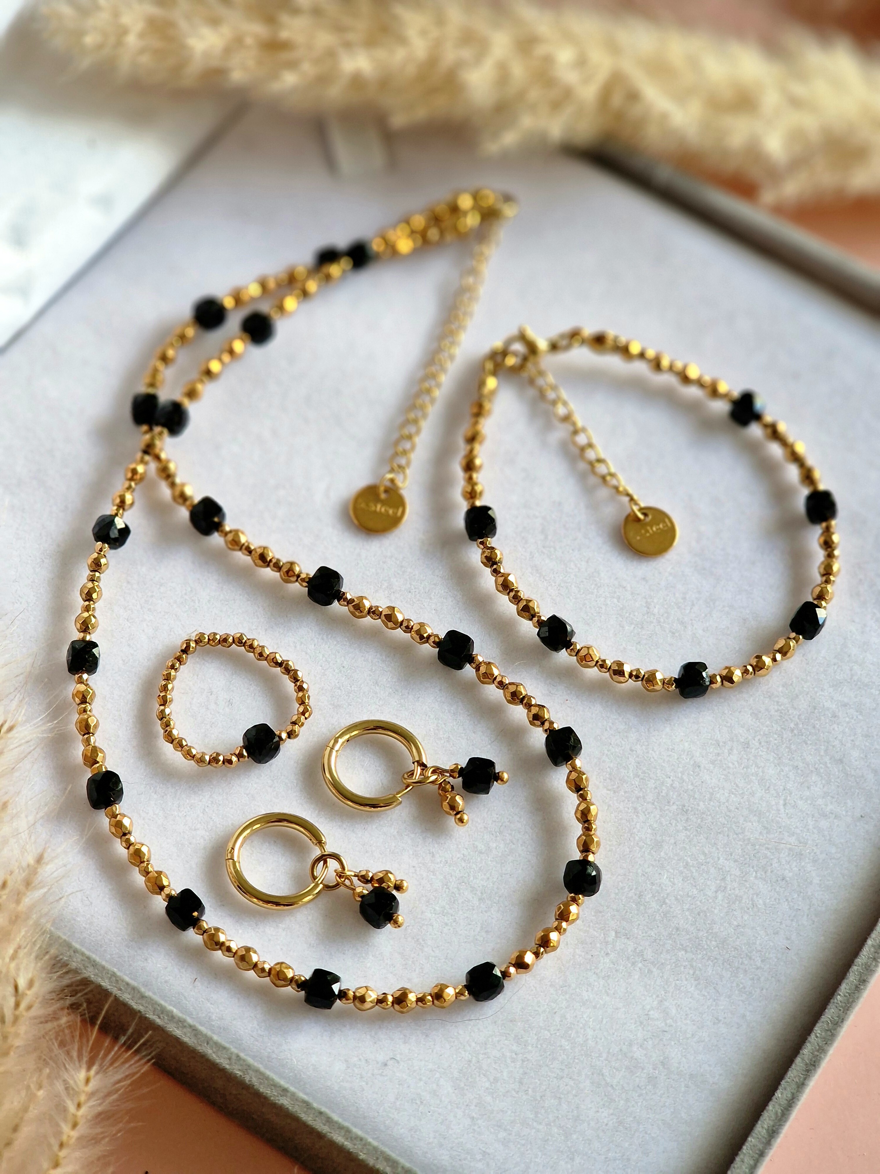 Zestaw Turmalin , Hematyt