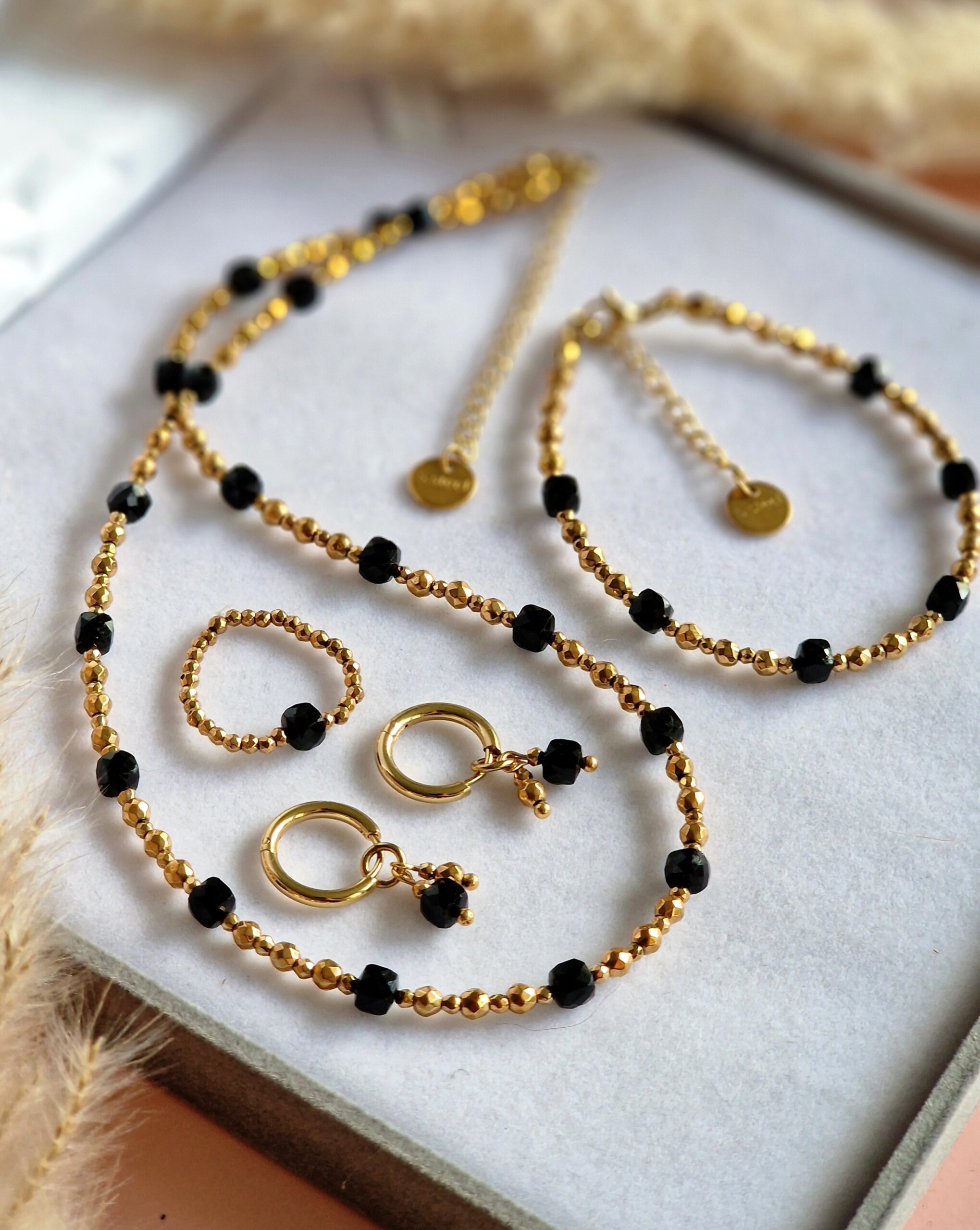 Zestaw Turmalin , Hematyt