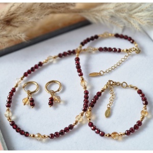 Zestaw Cytryn, Granat, Hematyt