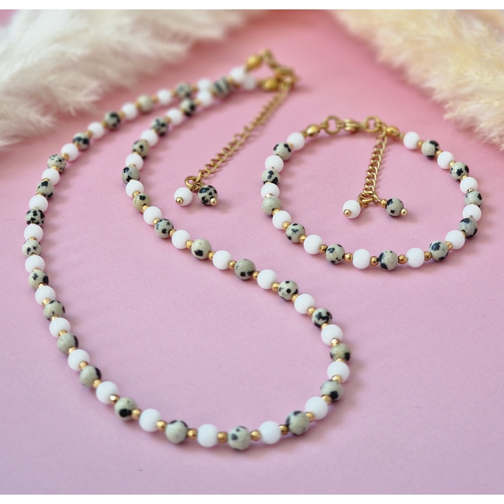 Zestaw Jaspis dalmatyński, Tridacna, Hematyt