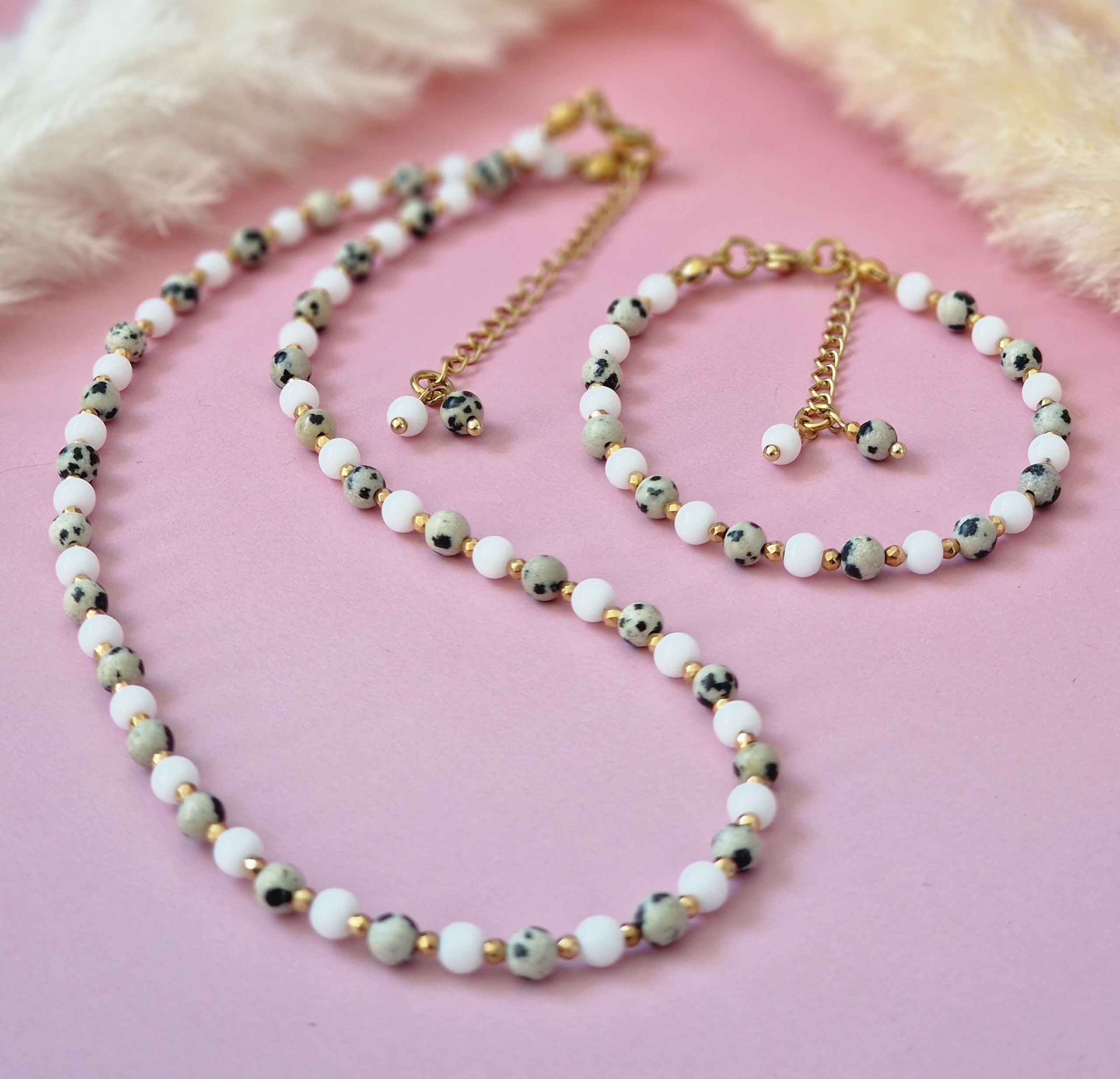 Zestaw Jaspis dalmatyński, Tridacna, Hematyt